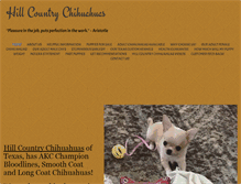 Tablet Screenshot of hillcountrychihuahuas.com